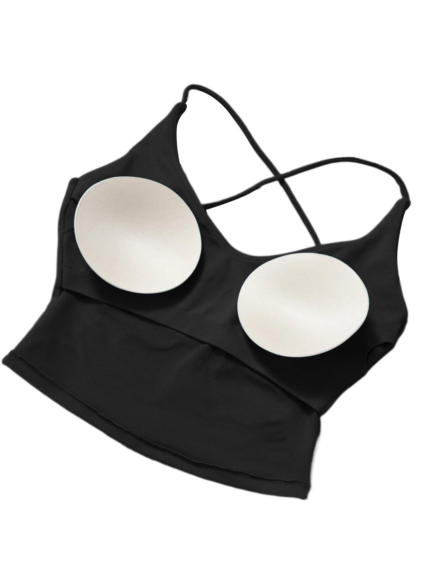 Women's High-Stretch Backless Cross-Back Seamless Tank Top Fitness Yoga Sports Bra Quick-Dry Running Spaghetti Strap Backless Cross-Back Sexy Training Top With Padded Cups Cross-Back Straps Oversized Backless Nude-Effect Sports Bra Yoga Workout Activewear