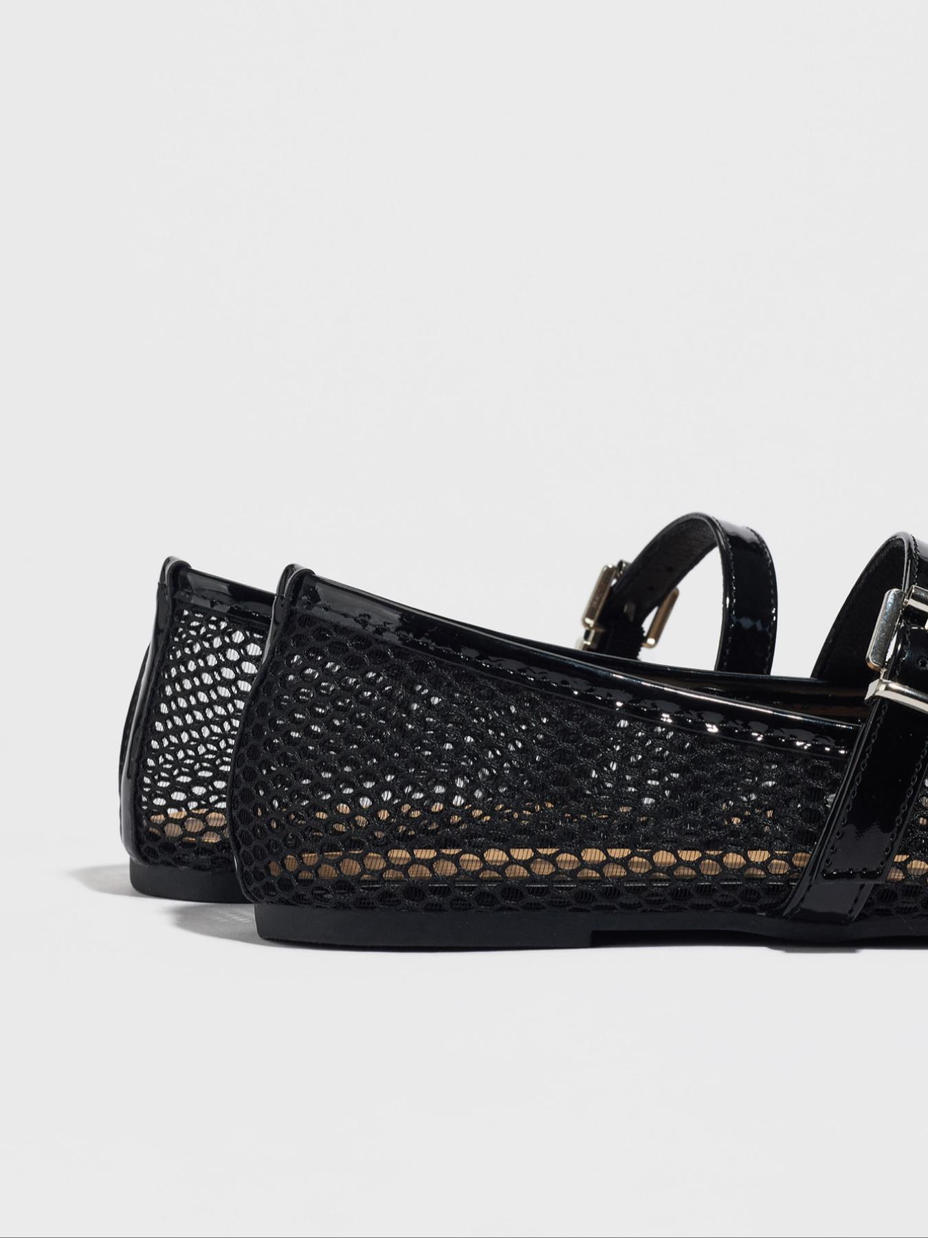 Women's Fashionable Solid Color Hollow Out Design Mary Jane Shoes, Casual Comfortable Breathable Flat Shoes for Summer, Lightweight Comfortable Shoes for Daily Wear, Girl, Mary Jane Flats