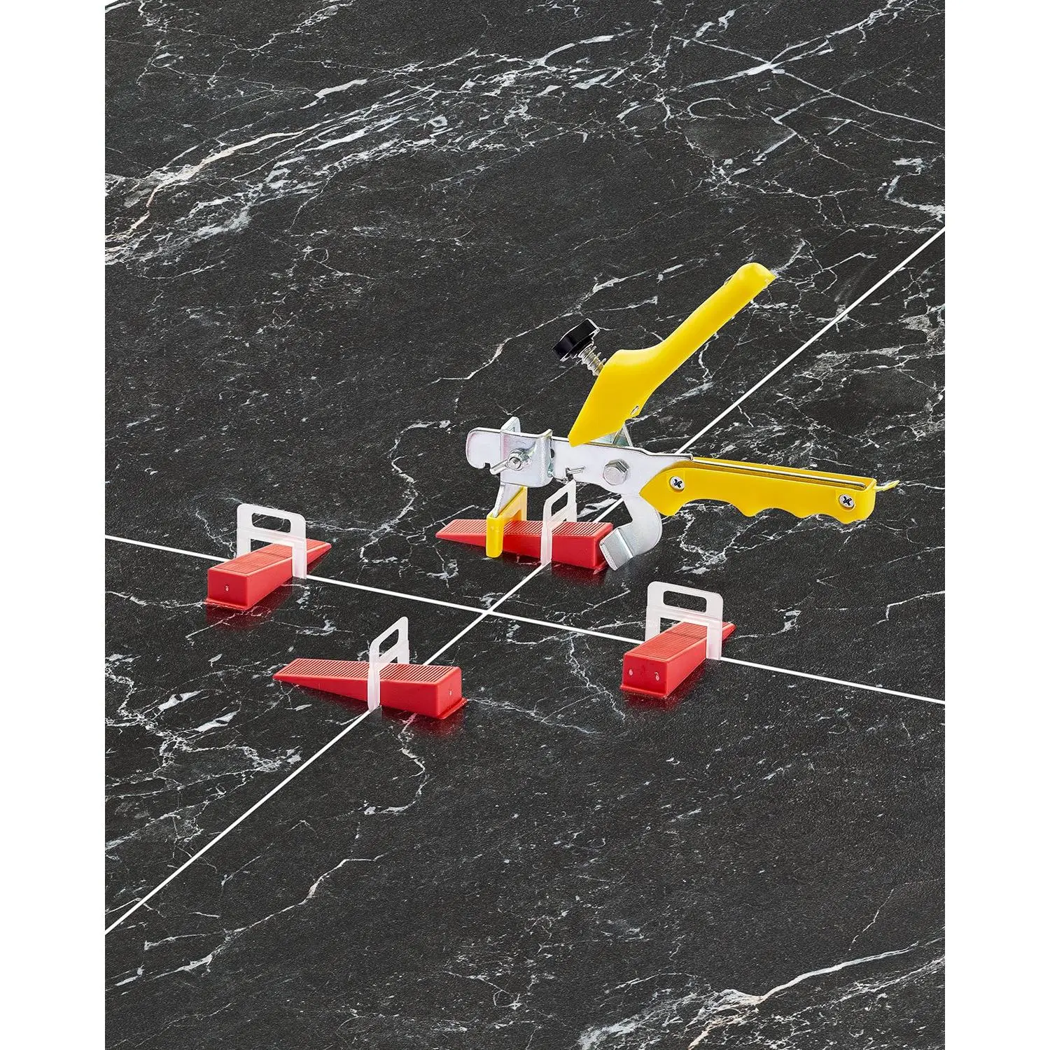 Tile Leveling System, 700 Spacers with 200 Reusable Wedges and Tile Plier, 1/8 Inch (3 mm)