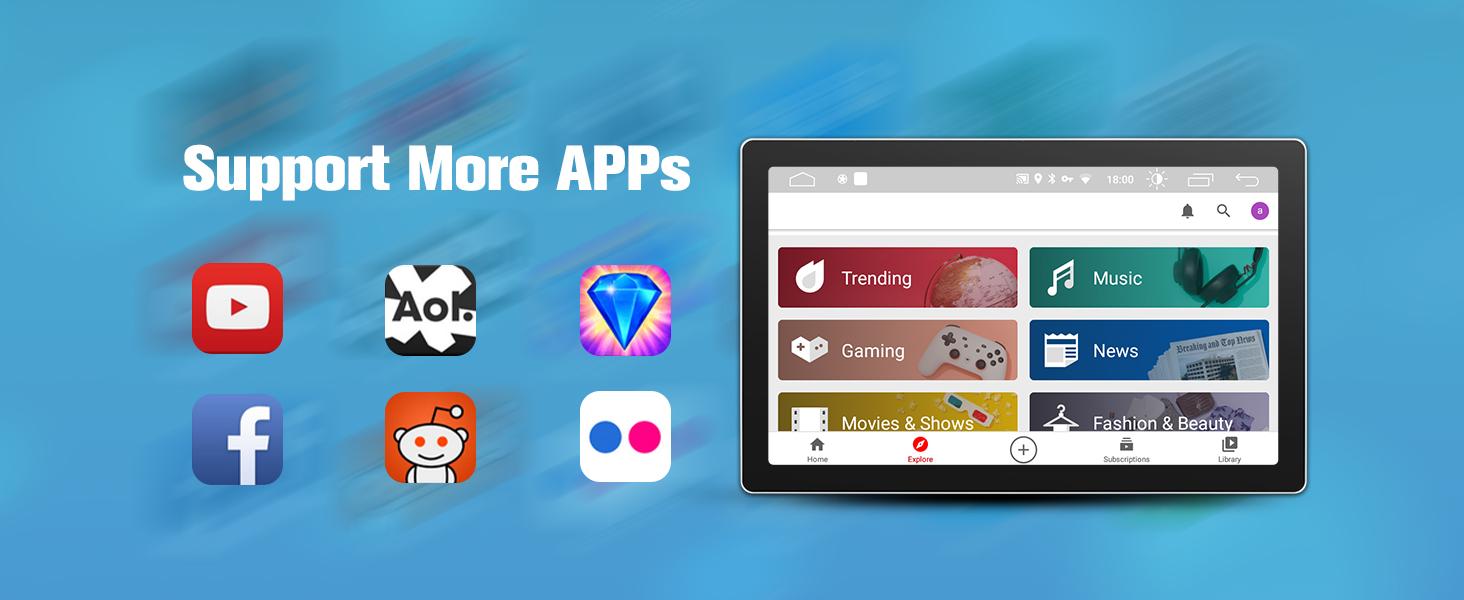 Car Stereo for Chevy Silverado GMC Sierra 2014-2018 touch screen has Android Auto Wireless Carplay, Bluetooth WIFI supports GPS Navigation（With Bose system, you need to purchase an additional fiber optic box! ! !）