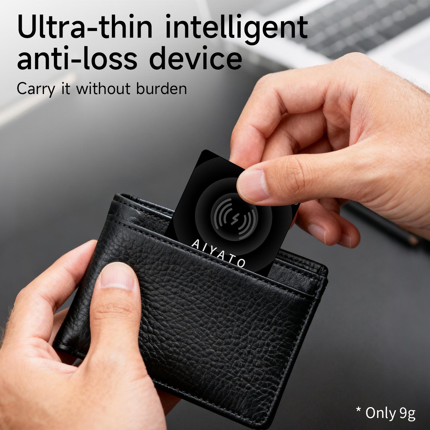 Mini Tracker Magicard Pro for iPhone, Works with Find My, Wireless Charging, Waterproof, Lost Device Protection, Wallet Car Key Finder, Smart Tracking Tag