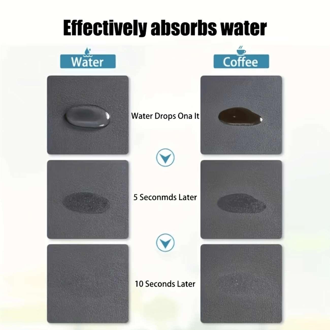 Multi-Functional Table Mat, Floral Grid Print Rubber Coaster, Easy Clean, Water Absorbent, Non-Slip, Durable, Ideal for Kitchen and Bedroom