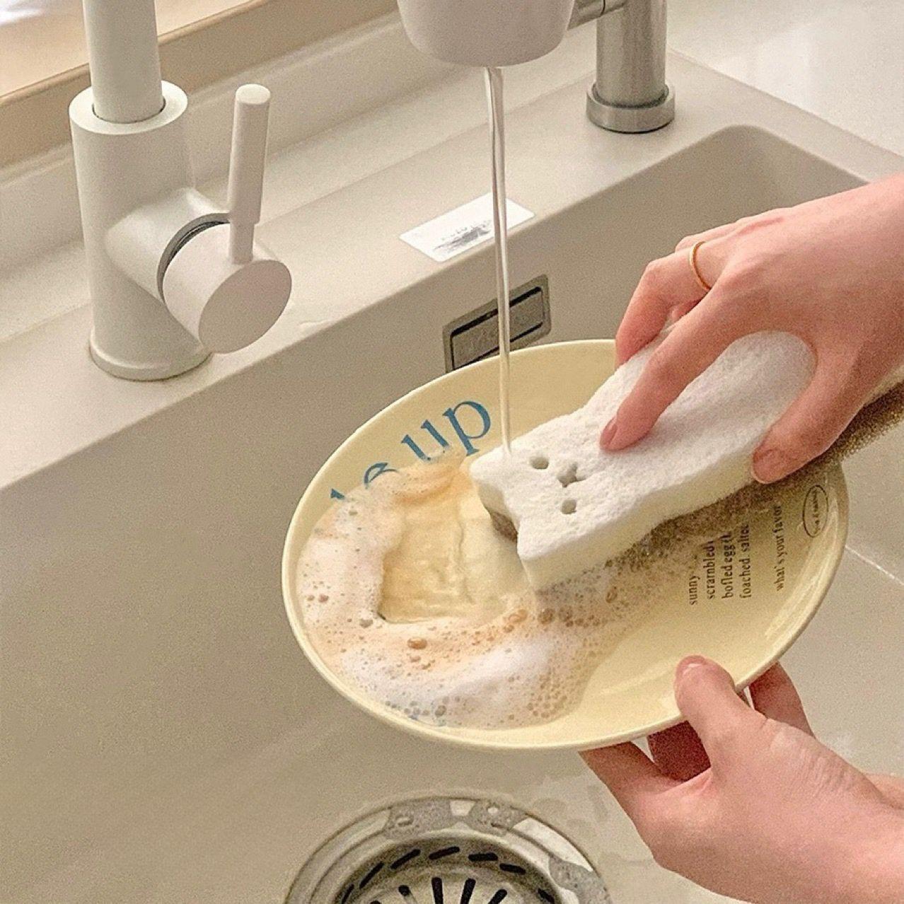 Cute Cat Sponge Set for Kitchen, Thick and Durable Dishwashing & Cleaning Tools, Dish Sponges, Ideal for Home Use, Enhance Your Cooking Experience, Kitchen Cleaning Supplies