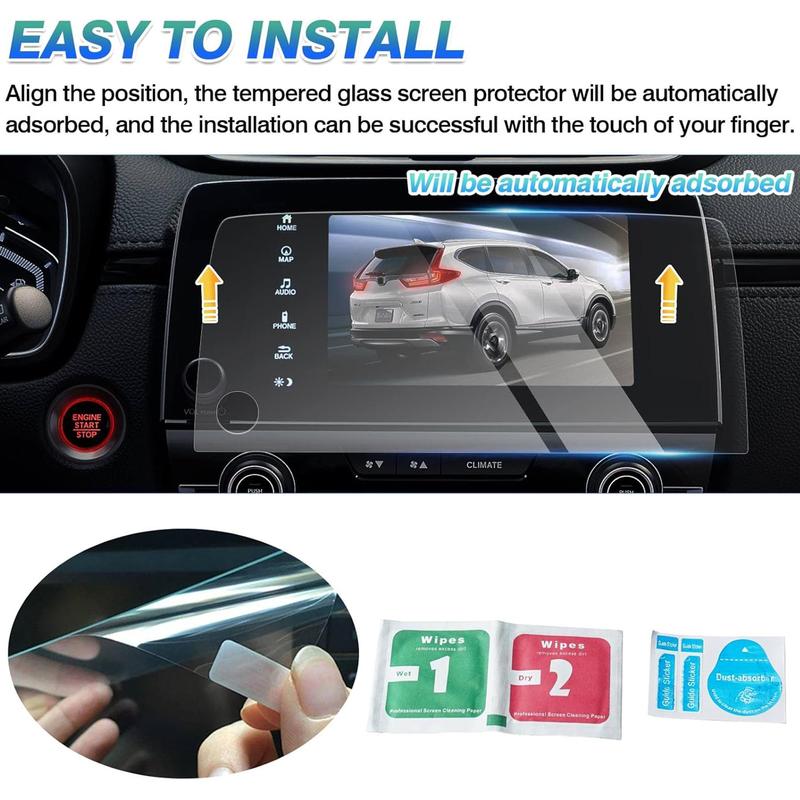 Canvcle 2017-2022 Honda CR-V CRV EX EX-L Touring 7-Inch Tempered Glass 9H Navigation Touchscreen Protector Film for Car Screen Protection & Smooth Touch
