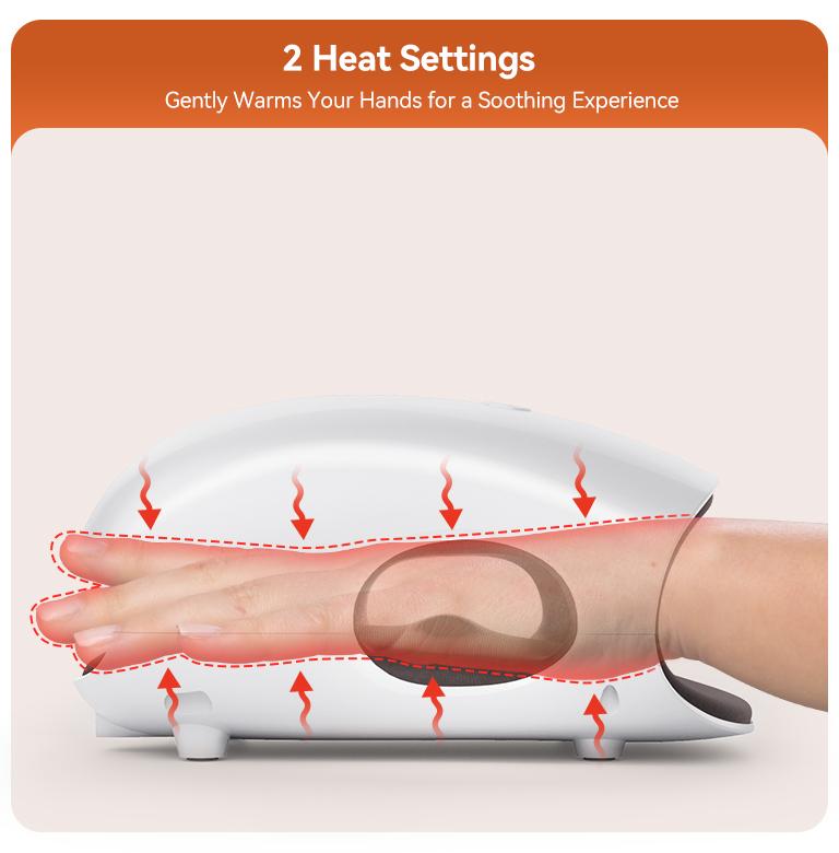 [Hot Selling] CINCOM Portable Hand Massager, Cordless, Advanced Airwave Technology, Customized Mode & Heating Function, Long-Lasting Battery Life, Auto-Off Feature, Perfect for Daily Relaxation, Comfort, White, Ideal Gift for Christmas & Birthday