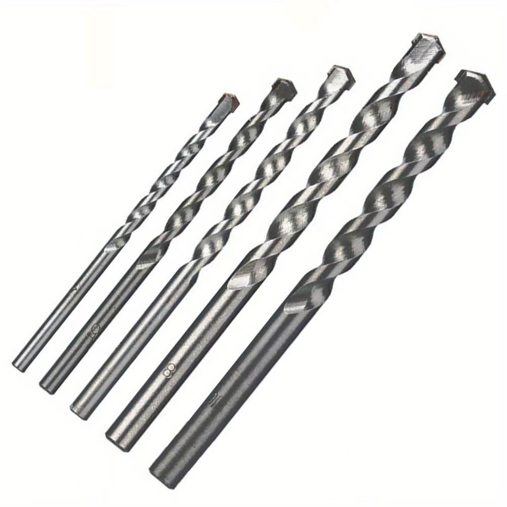 10pcs High Strength Building Spiral Drill Bit Set, Suitable for Concrete, Walls, Tiles, Bricks, Cement, Marble, Granite, Stone