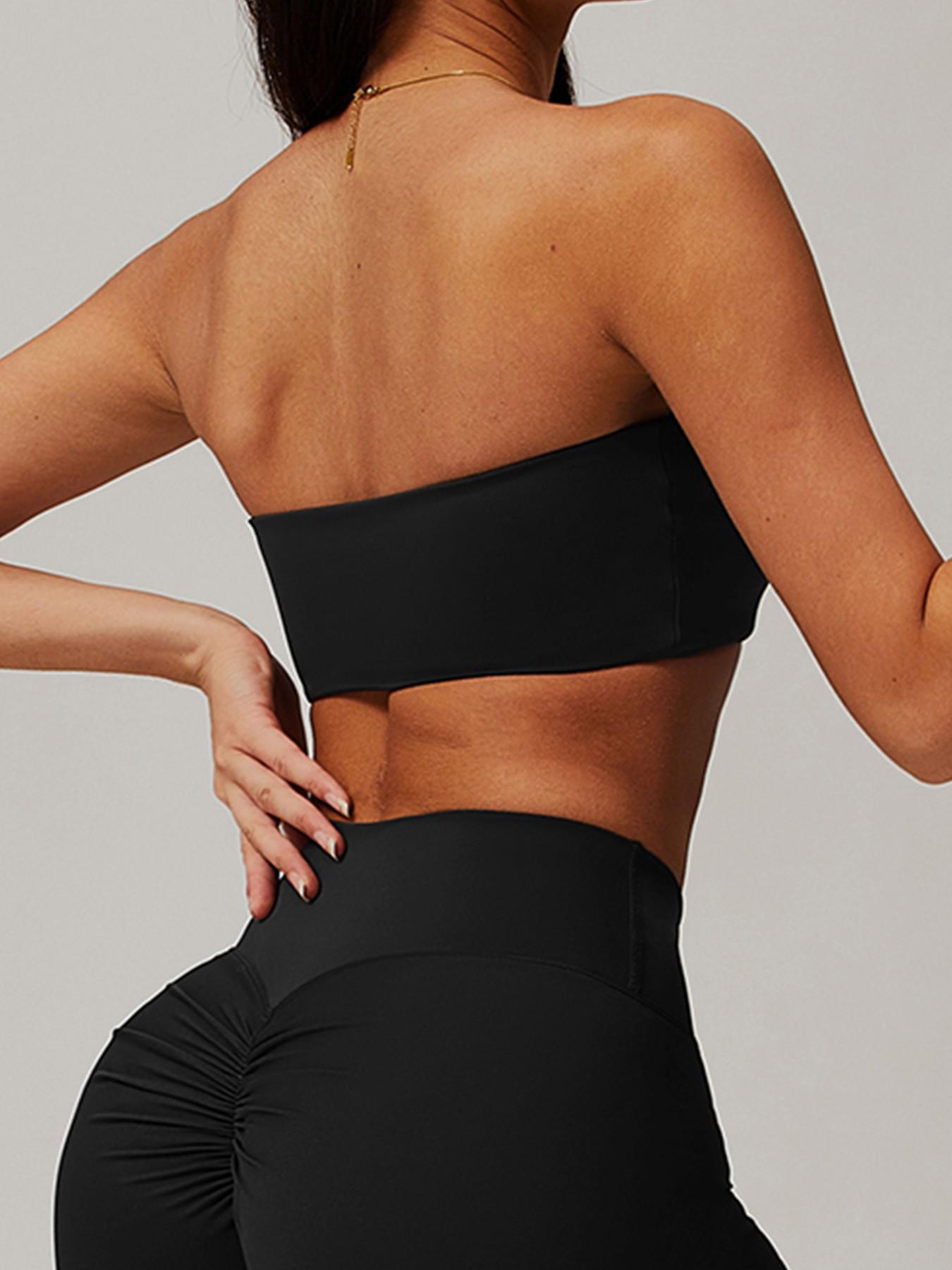 Women's Bare Feel Sports Bra, One-Piece Anti-Showthrough Cami Underwear, Tight Yoga Top, Fitness Apparel, Seamless Design, Bras, Exercise Workout go to chic look going out top