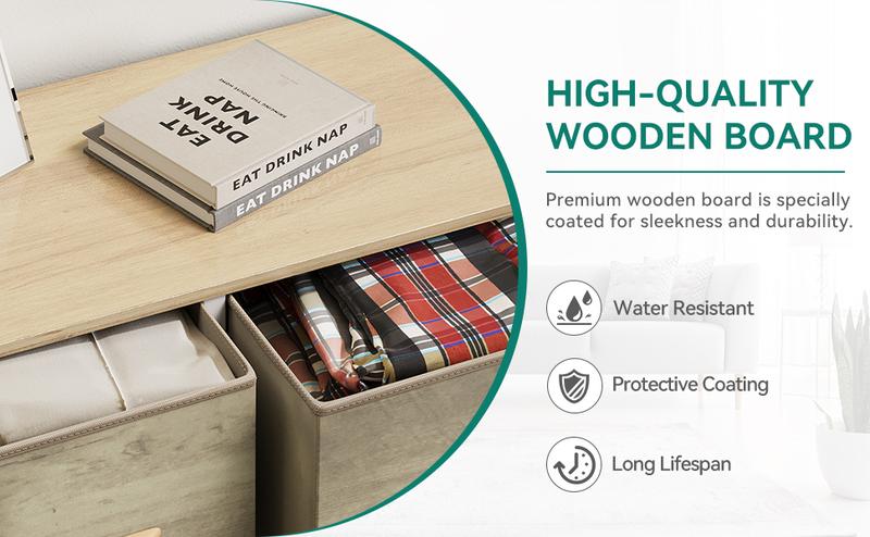 Yitahome Dresser for Bedroom with 5 Drawers, TV Stand Fabric Dresser, Organizer Unit Storage Tower for Bedroom,Living Room,Closets,Girls,Storage Shelf