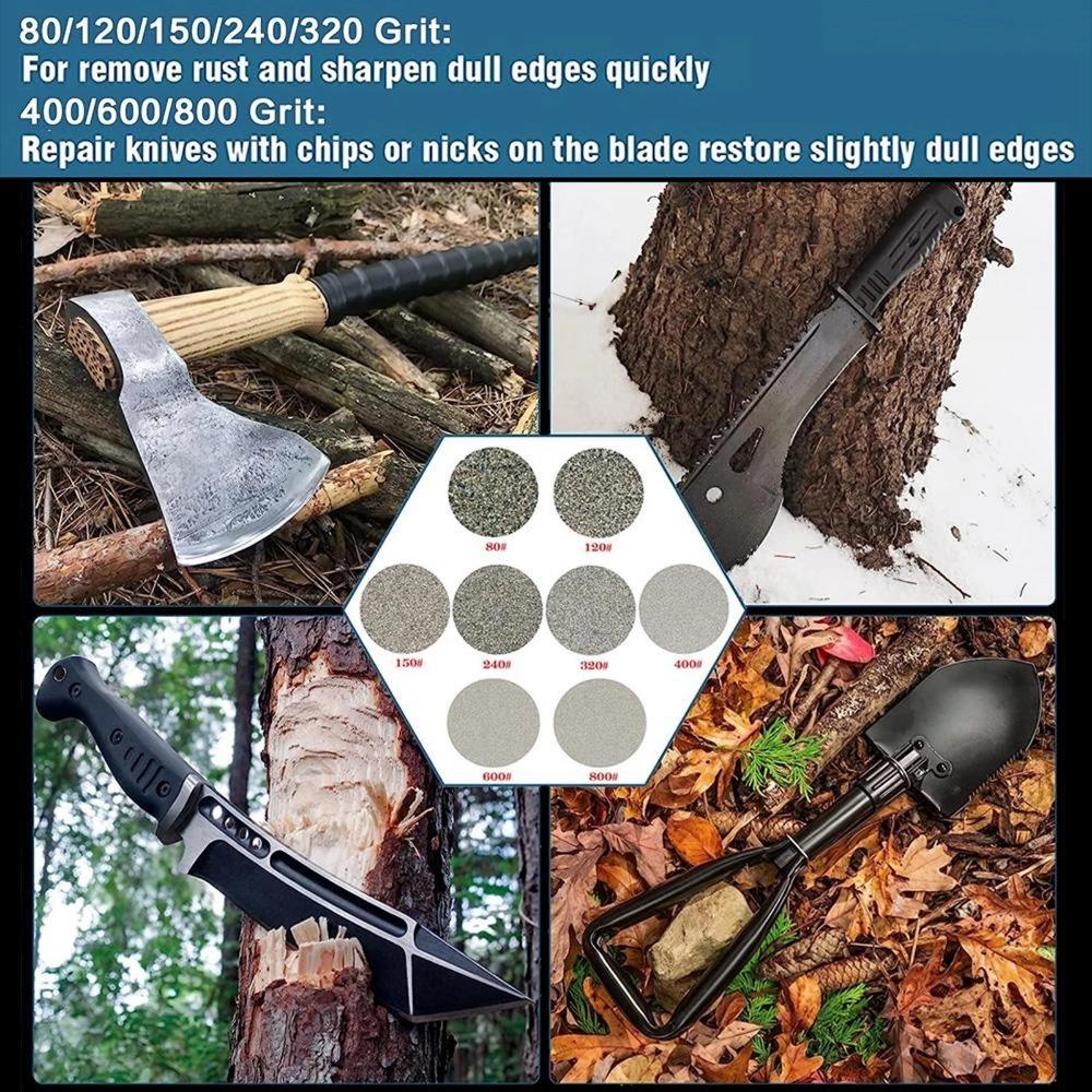 Professional Diamond Whetstone for Kitchen Knives and Tools, Efficient Sharpener for Dull Blades, Scissors, Axes. Multi-Grit 80-3000, Portable, Anti-Slip Handle, Durable Diamond Stones, Ideal for Home & Commercial Use.