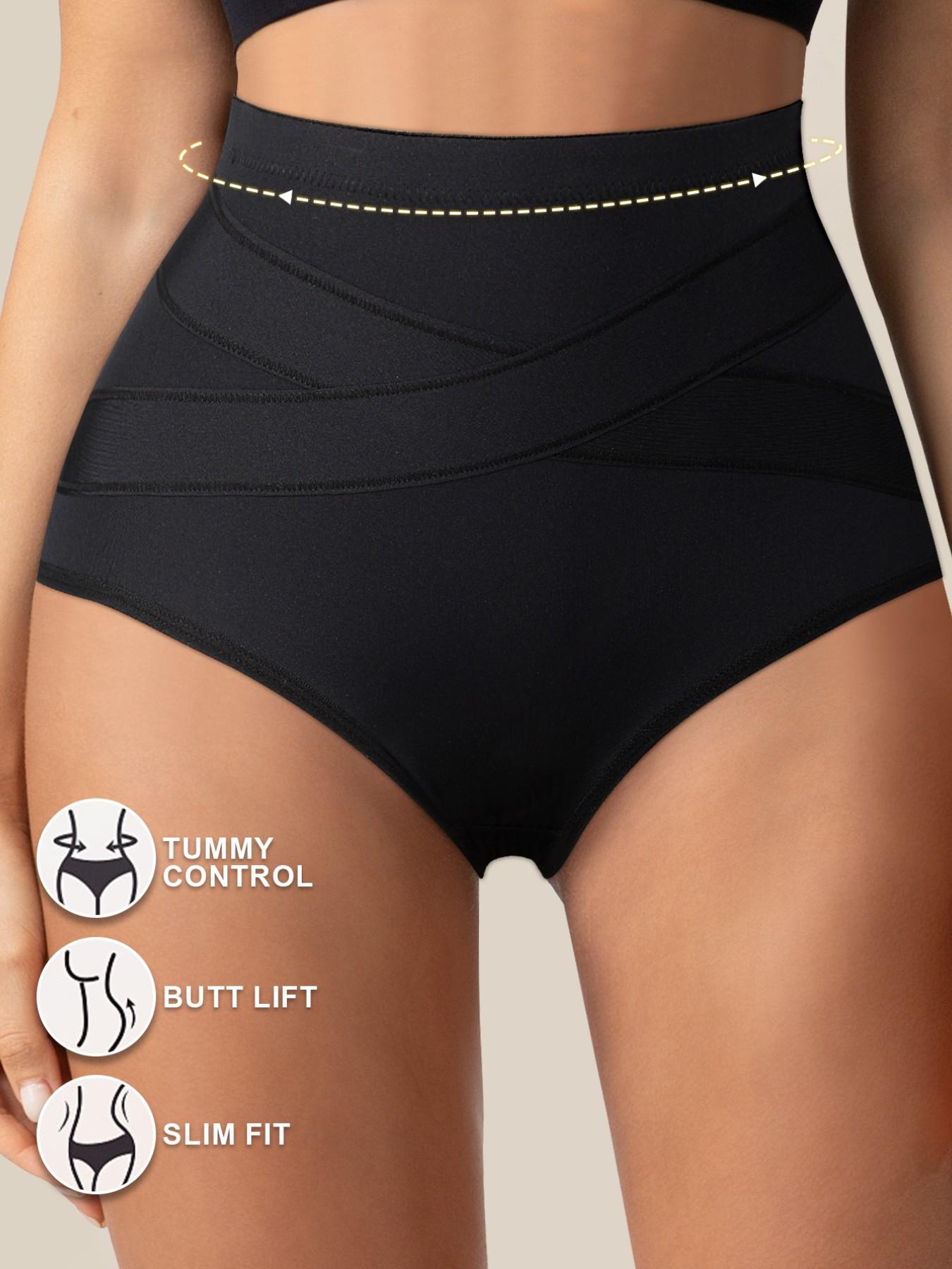 1Pc Lace Briefs Tummy Control Shapewear High Waist Panties Women's Lace Slimming Body Waist Trainer Underwear Sheath Flat Belly Panty Woman Butt Lifter Lingerie Shorts for Women