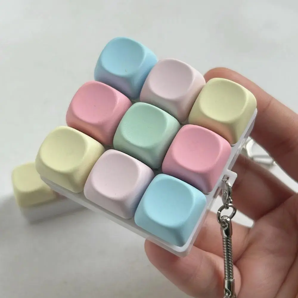 Relaxing 4/9 Keys Finger Keyboard Keycap Key Button Decompression Toy Stress Relief Gadget Pinch Toy Adult