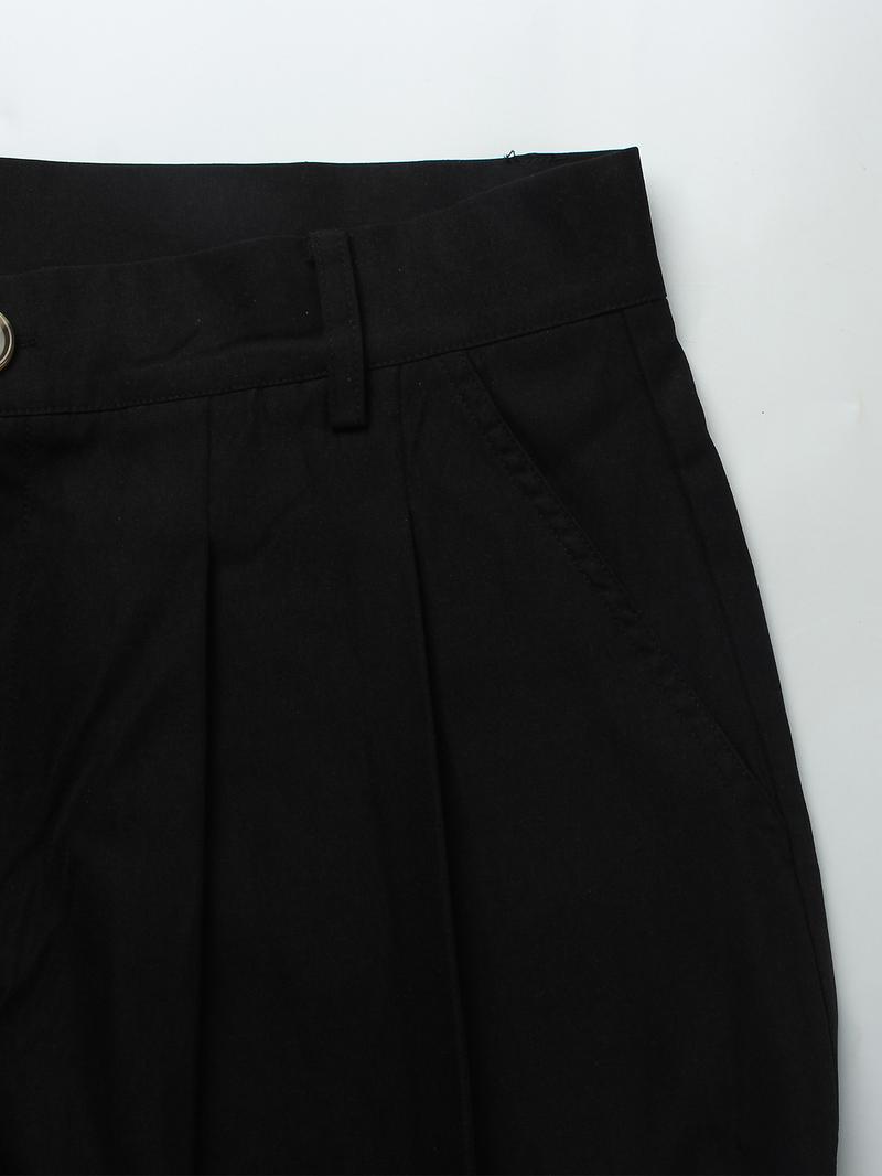 Men's Versatile Solid Color Wide Leg Pants, Casual Minimalist Trousers, Unique Button Design, Fitted Style, Perfect for Parties and Daily Wear Men's Versatile Solid Color Wide Leg Pants, Casual Minimalist Trousers, Unique Button Design, Fitted Style, Perfect for Parties and Daily Wear