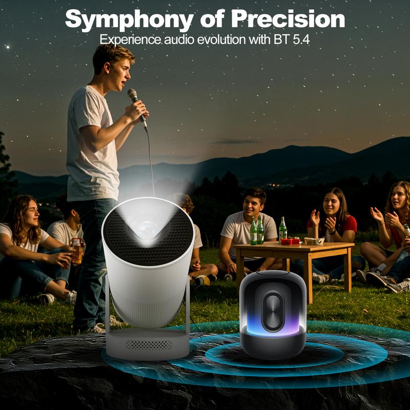 [US warehouse] Magcubic HY300Ultra Portable Projector Electronic Focus 0.8:1 Short Throw Ratio 4K Videosource Supported  Native 1280 * 720P 300ANSI Built-in HIFI Speaker Dual Band WIFI6 Android 11 BT5.4 180°Flexible Rotating Smart Mini Home Theater Cinema