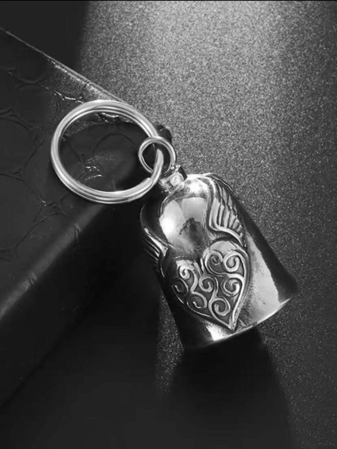 Heart Wings Bell, Christmas/halloween Bell, Motorcycle Bell/keychain, Unisex, Lucky Riding Bell, Motorcycle Accessories
