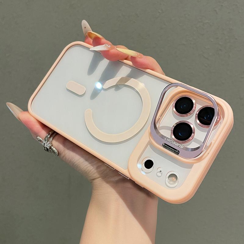 Magnetic Case For iPhone 17 Pro Max 16 15 14 13 12 Camera Lens Protector Anti-Yellowing Soft Edge and Anti-Scratch Hard Back, Shockproof Military-Grade Protection Acrylic Clear Phone Cover