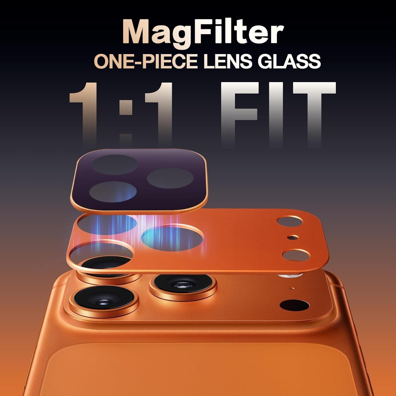 Phone Camera Lens Filter Kit, Magnetic Circular Polarizer for iPhone 17 Pro/max, Reduces Reflections, Enhances Color Saturation, 9h Glass, Mobile Phone Lens