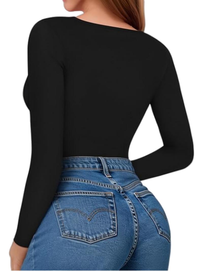 1/2 Counts Women's Solid Round Neck Shapewea Bodysuit,Casual Comfort Long Sleeve Slimming Bodysuit,Lady Tops for Spring&Fall,Womenswear,Women's Stylish Thermal Long Sleeve Bodysuit for Going Out Tops,Fabric Comfortable, Belly Control Bodysuit 1/2 Counts Women's Solid Round Neck Shapewea Bodysuit,Casual Comfort Long Sleeve Slimming Bodysuit,Lady Tops for Spring&Fall,Womenswear,Women's Stylish Thermal Long Sleeve Bodysuit for Going Out Tops,Fabric Comfortable, Belly Control Bodysuit