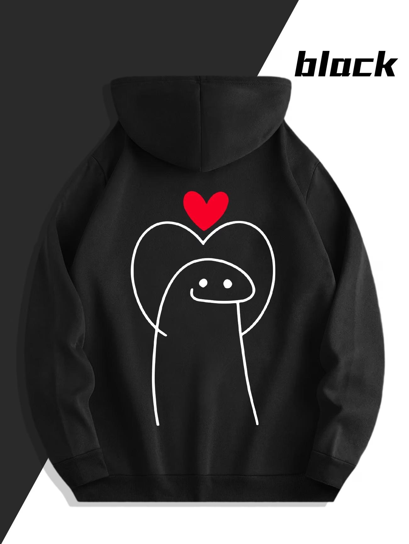 2Pcs Couple Zip Up Hoodies With Creative Geometric Print, Loose Active Tops With Pockets, Suitable For Couple Outdoor Picnic And Light Camping In Autumn Winter