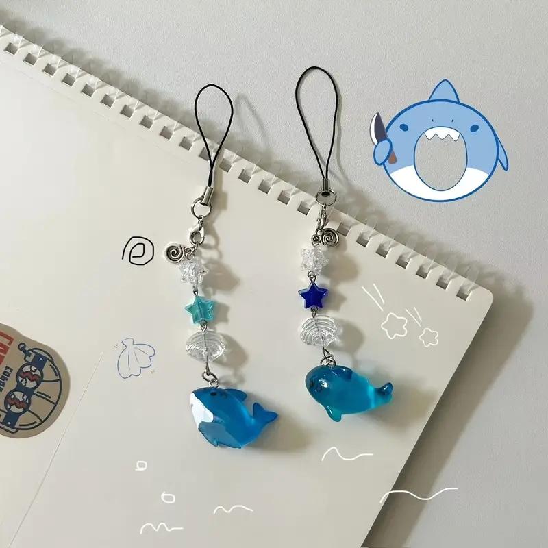 Cute Shark Design Phone Chain for Smartphone, Creative Cell Phone Decorative Lanyard, Fashion Phone Charm for Women & Girls, Phone Accessories, Mobile Phone Decoration Accessories, Phone Wrist Strap