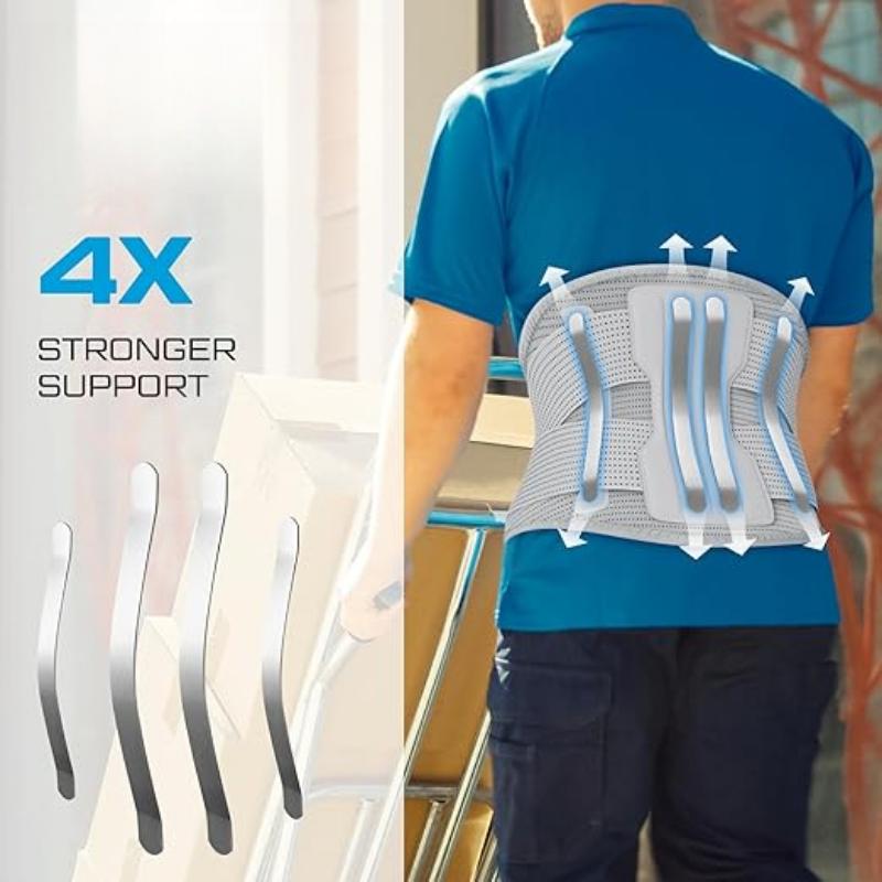 NEENCA Compression Back Brace for Lower Back Pain, Herniated Disc, Lumbar Strain – Breathable Lumbar Support for Work, Lifting, Sciatica, Scoliosis