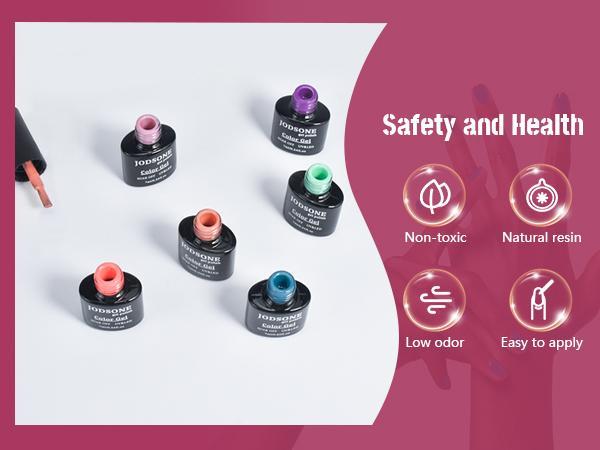 JODSONE 35 PCS  Gel Nail Polish Kit with U V Light Classic Black and White Nude and Blue Purple Gel Polish Set with Manicure Tools Suitable for All Seasons Perfect Gifts for Manicure Lover