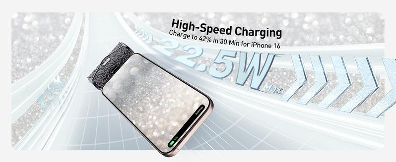 iWALK Sparkly Portable Charger 22.5W 5000mAh Power Bank for iPhone 17/16/15 Series & Samsung S25/24, Compact USB-C Connector Battery Pack