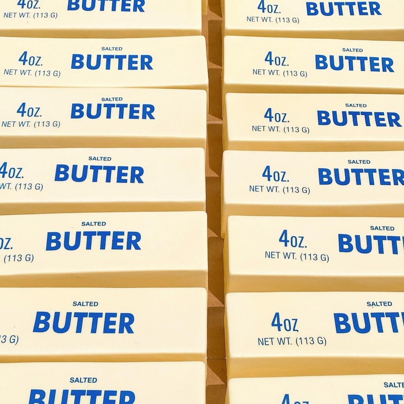 1pc Butter Stress Relief Squeeze Toy, Wet Soft Slow Sticky Fragrant Fake Butter Strip, Slow Rebound Squeeze Toy, Stress Relief Model Prop