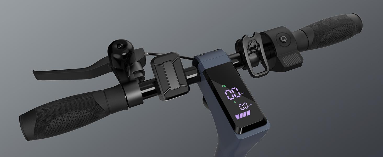 CAROMA Adult Commuter Foldable Electric Scooterr, 500W Motor, 10-inch Solid Tires, 300 lb Max Load, with Cruise Control, Dual Braking System and Shock Absorbers