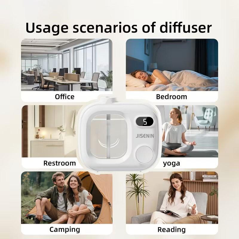 Cordless Essential Oil Diffuser, 5 Spray Modes, 500mah Rechargeable Battery, Smart Humidification, Ideal for Home, Office, Bathroom, Gift