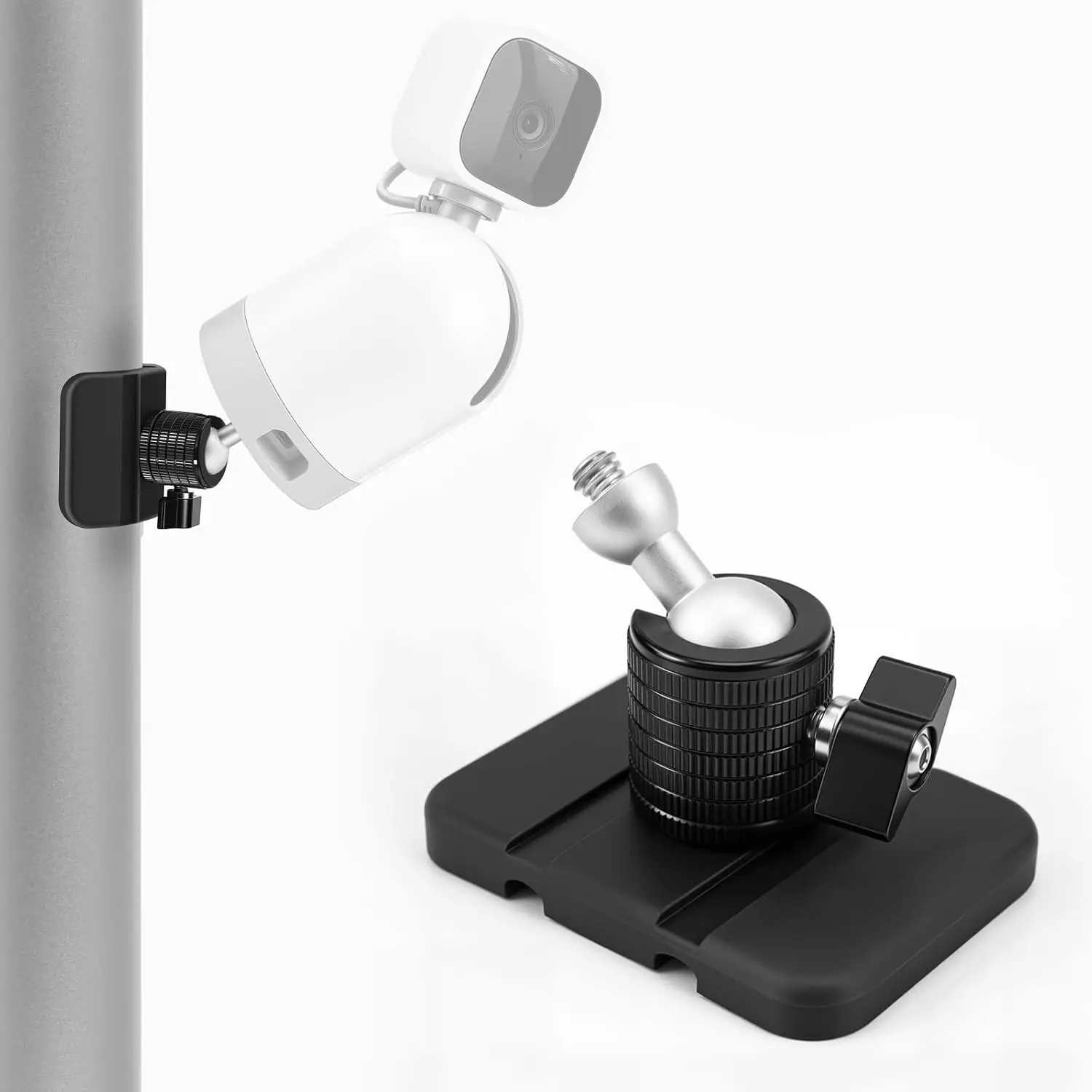Camera Mount with 1/4" Thread for Flat or Curved Steel Surfaces, Flexible   Indoor Outdoor  Cam Bracket fits for , Ring, ,  Nest, Mevo Start