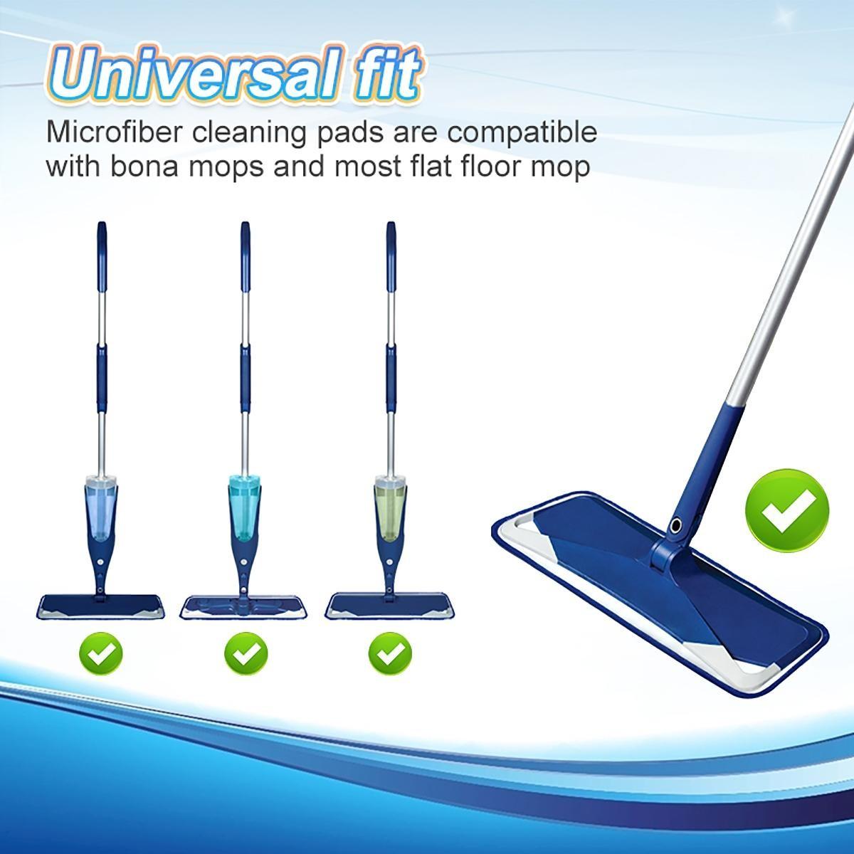 5/8pcs Microfiber Mop Replacement Pads, High Absorbent Cleaning Mats, Easy Install, Suitable for All Floors, Kitchen Bathroom Living Room