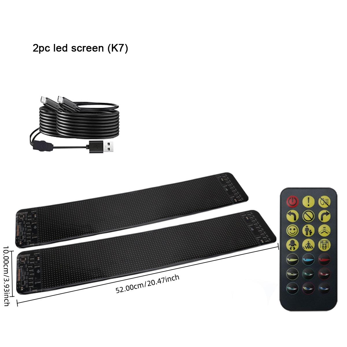 Devil's Eye LED Lights for Trucks, Car Decals, APP-Programmable Scrolling Bright Advertising Signs, Customizable Text Patterns for Pickup/suv/cars, Car Accessory