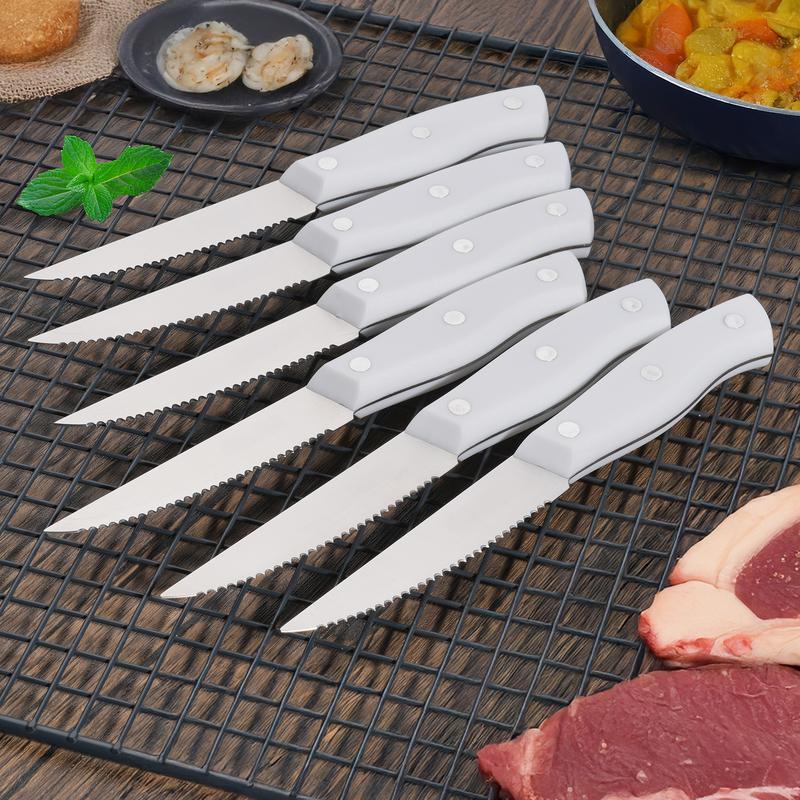 15 Pieces, Kitchen Knife Set, Solid Wooden Knife Holder, Plastic Knife Holder, Chef's Knife, Japanese Knife, Meat Knife, Bread Knife, Steak Knife, Fruit Knife, Scissors, Meat and Vegetable Cutter,  Gift Set Kitchenware Sturdy Stylish Stainless Steel