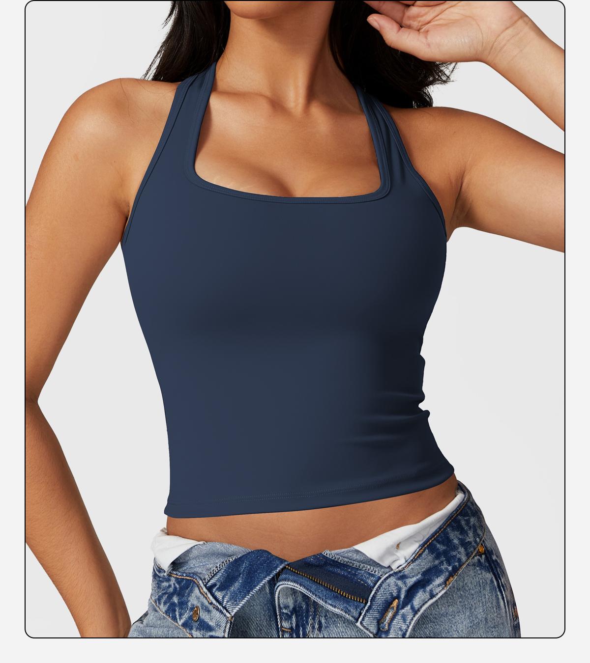 MFVIM Women's Sports Tops Casual Work Vest Basic Tank Top 2025 Summer Camisole Tank Slim Sleeveless Top Skinny Womenswear Sakura Pink Workout Activewear Gymclothes workout tops gym shirts sporty