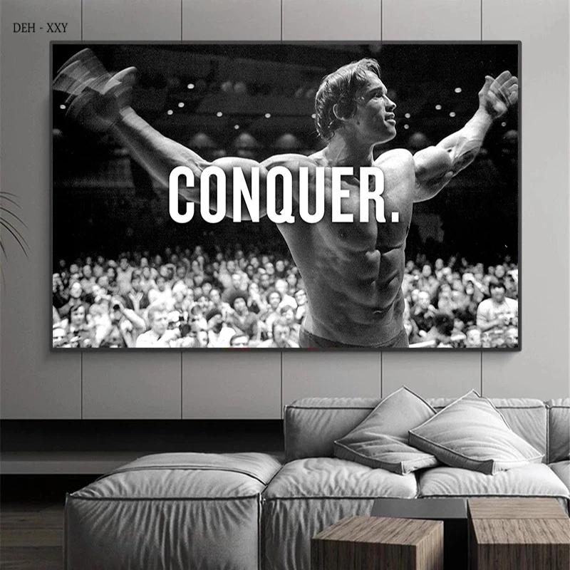 Arnold Schwarzenegger Sports HD Frameless Canvas Posters Prints, b Modern Artistic Home Wall Decor - Wall Display for Bedroom, Living Room