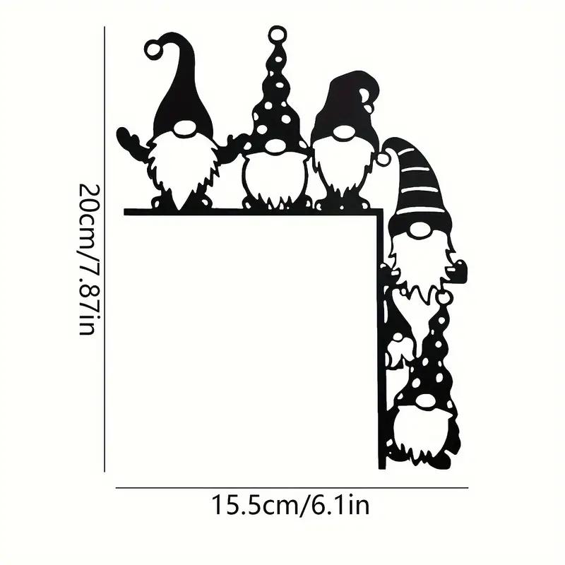 Classic Iron Santa Door Corner Decoration, Decorative Ornament, Home Decor Ornament, Doorframe Ornament, Easy to Install, No Power Needed, Perfect for Christmas & Thanksgiving Decorations