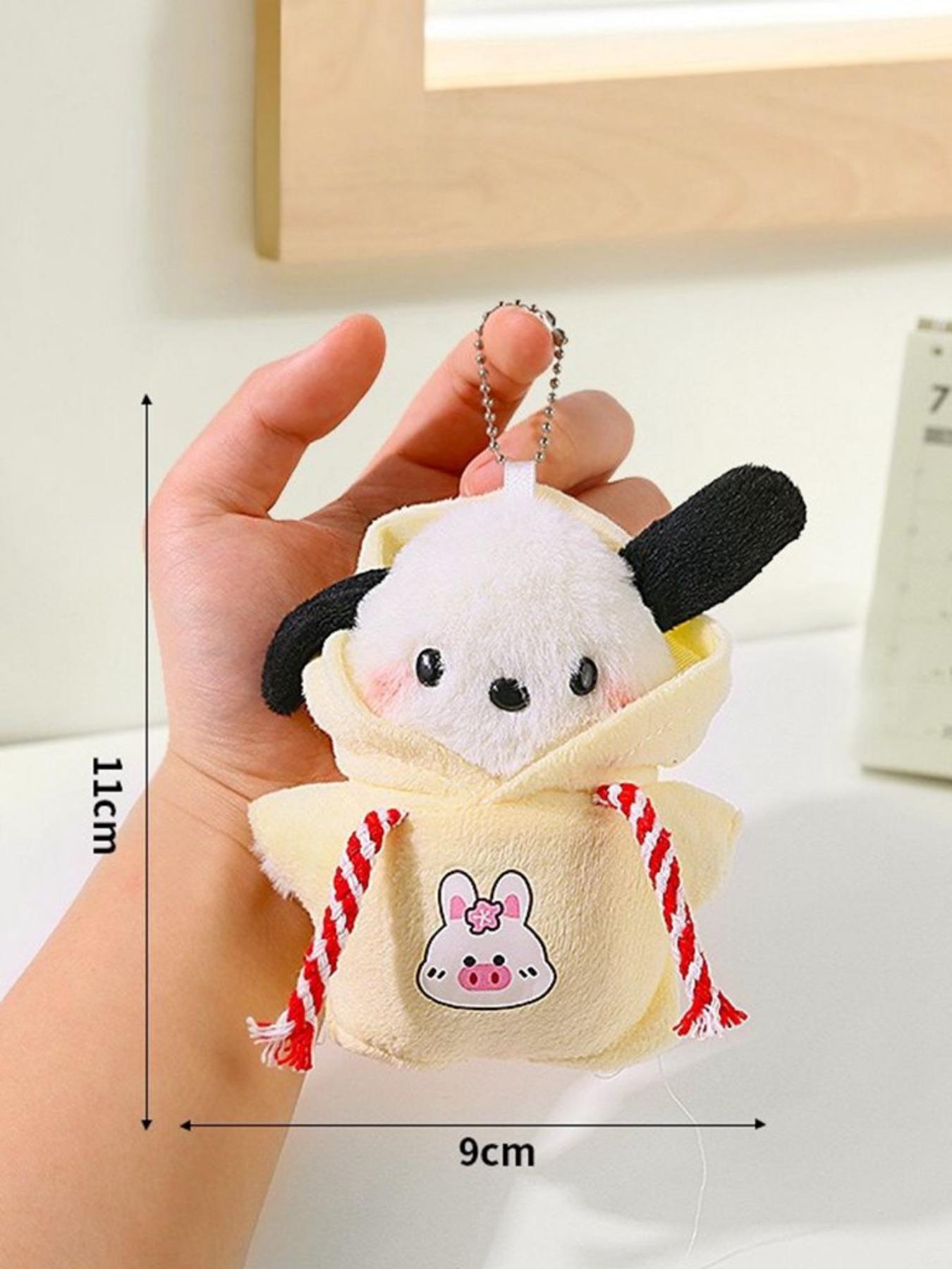 Pilot Pochacco Plushie Bag Charm, Cute Cartoon Style, Perfect Gift for Holidays, Soft Stuffed Animal Accessory for Backpacks
