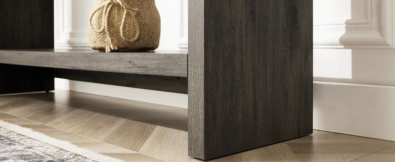 ONBRILL 47" Console Table with Drawers, Narrow Entryway Table with Open Storage Shelves, Mid Century Modern Hallway Accent Tables Behind Couch Table for Living Room【BlackFridayDeal】