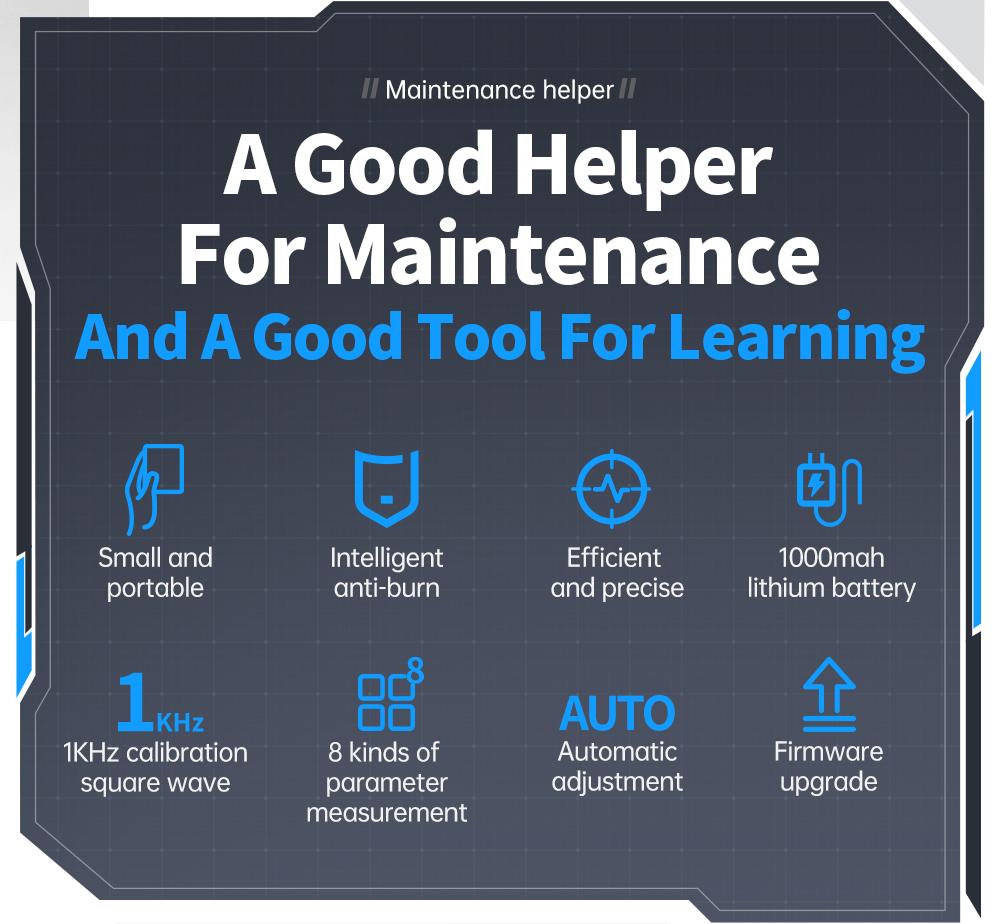 FNIRSI DSO152 Mini Handheld Digital Oscilloscope 2.5MSa/s 200KHz Bandwidth 800VPP PWM Output Automotive Oscilloscope Multimeters Car Battery Tester