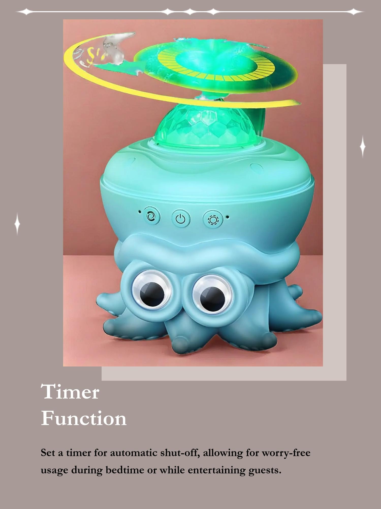 SUPPOU Octopus LED Starry Sky Projector, Dimmable Kids Night Light with Timer, Star Projector for Bedroom Decor, Room Decoration, Gift & Party Use, USB