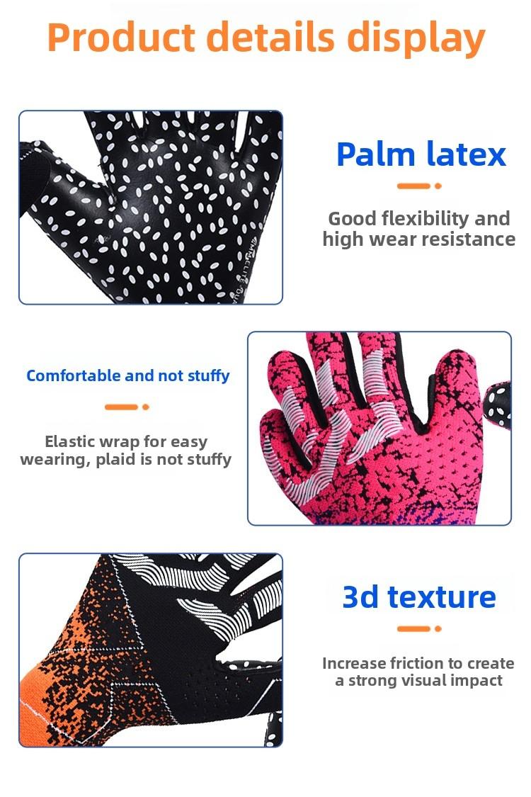 Professional Soccer Goalkeeper Gloves for Adults and Kids Non Slip Breathable Comfortable Falcon Design Match Training Gloves with Strong Grip Palm Protection Enhanced Wrist Support Lightweight Flexible for Youth Boys Girls Professional Football Goalkeepi