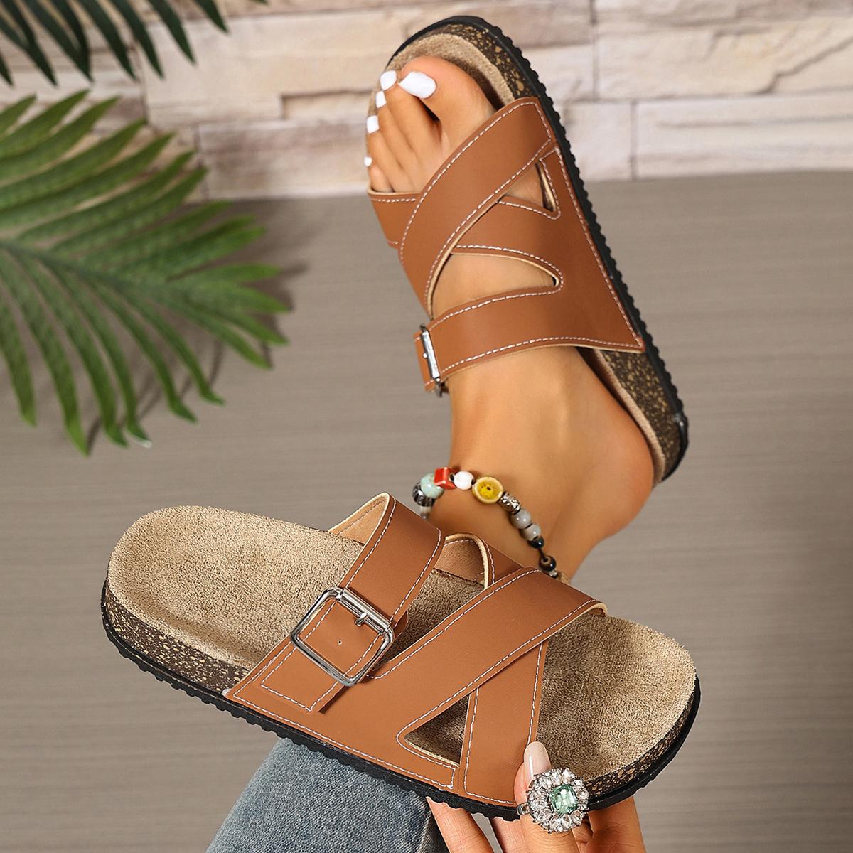 2026Casual printed Women sandals with velcro, Casual Summer Footwear, are versatile and cozy, perfect for going out in summer.