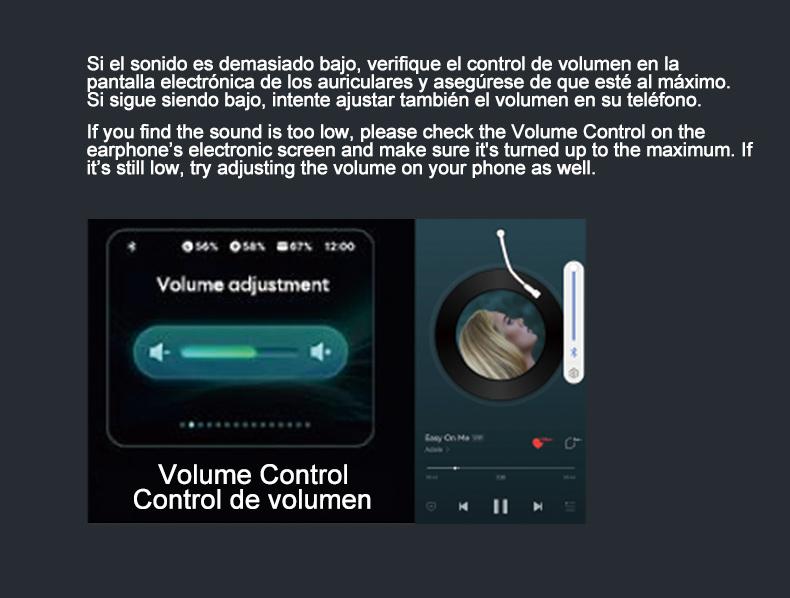 HYUNDAI C02 Clip-On Wireless Headphones with Bluetooth 5.4 Full-Color Touch Screen Electronic Audio Earbud Headset for Music & Phone Calls