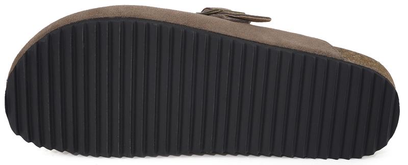 Men's Women's Adjustable Buckle Potato Shoes Suede Clogs Mens Leather Mules Cork Footbed Sandals