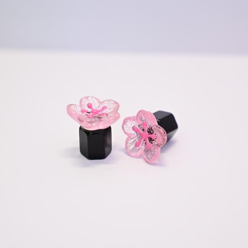 4pcs Universal Car Tire Valve Caps, Aluminum Alloy Flower Design, Creative Gift Idea, Durable Auto Decoration Accessories, Car Parts