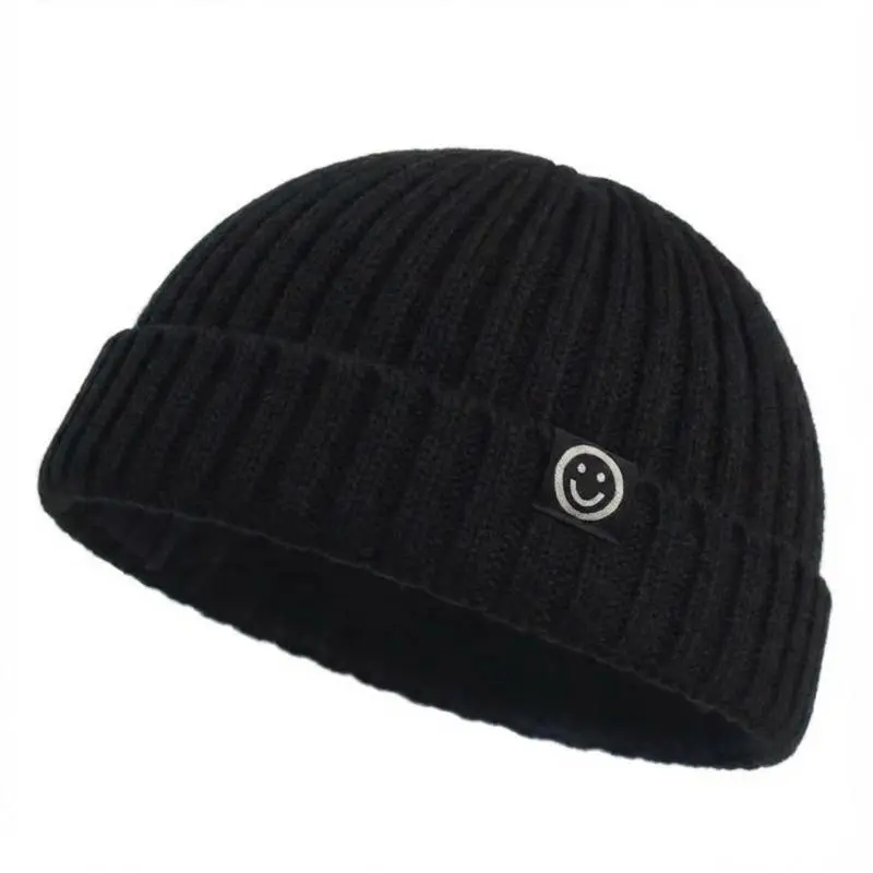 Fashion Hip Hop Beanie Knitted Hat Men Skullcap Women Winter Warm Brimless Baggy Melon Cap Cuff Docker Fisherman Beanies Hats