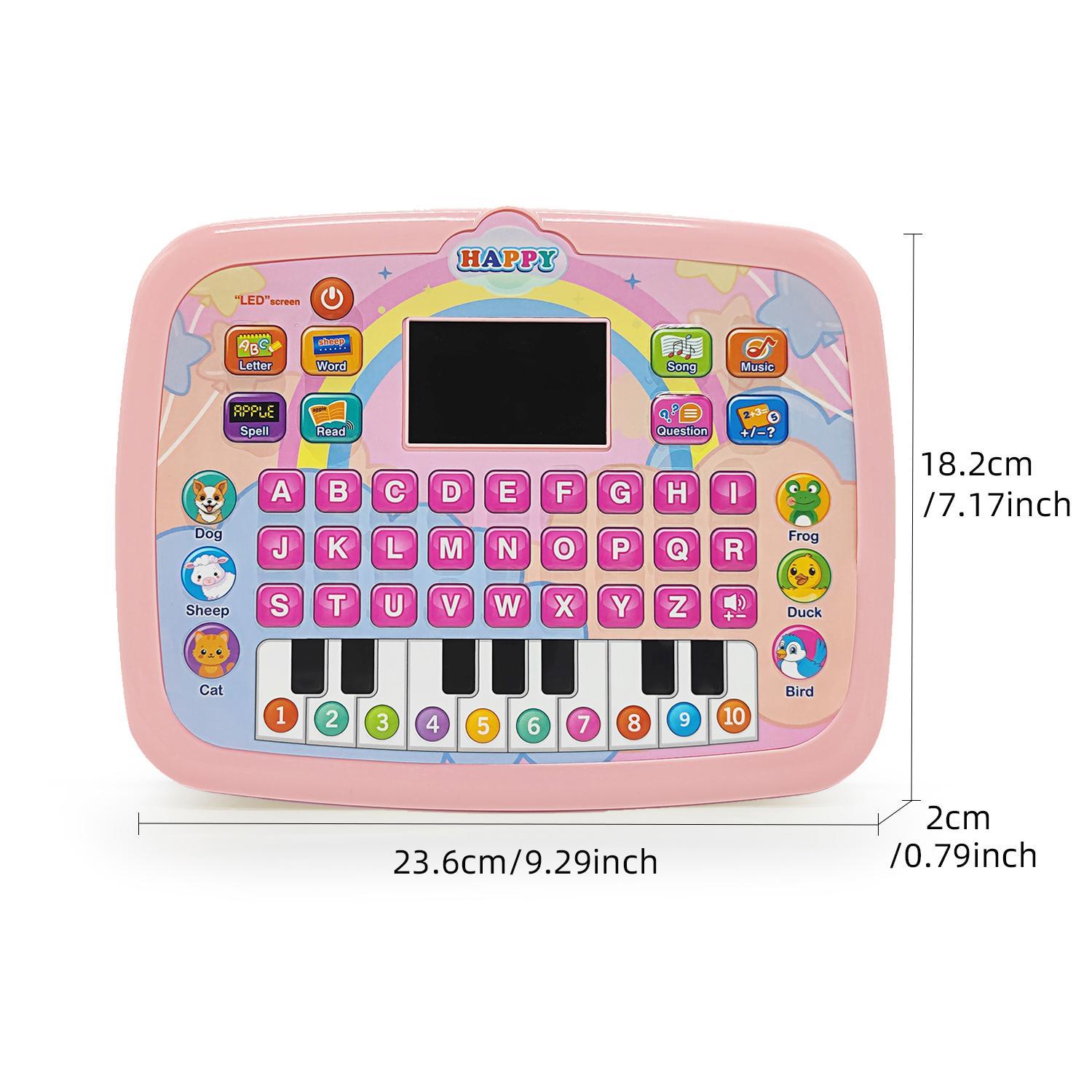 English Learning Machine, Educational Toy with LED Screen, 8 Modes Including 6 Learning and 2 Music Modes, Requires Aa Batteries