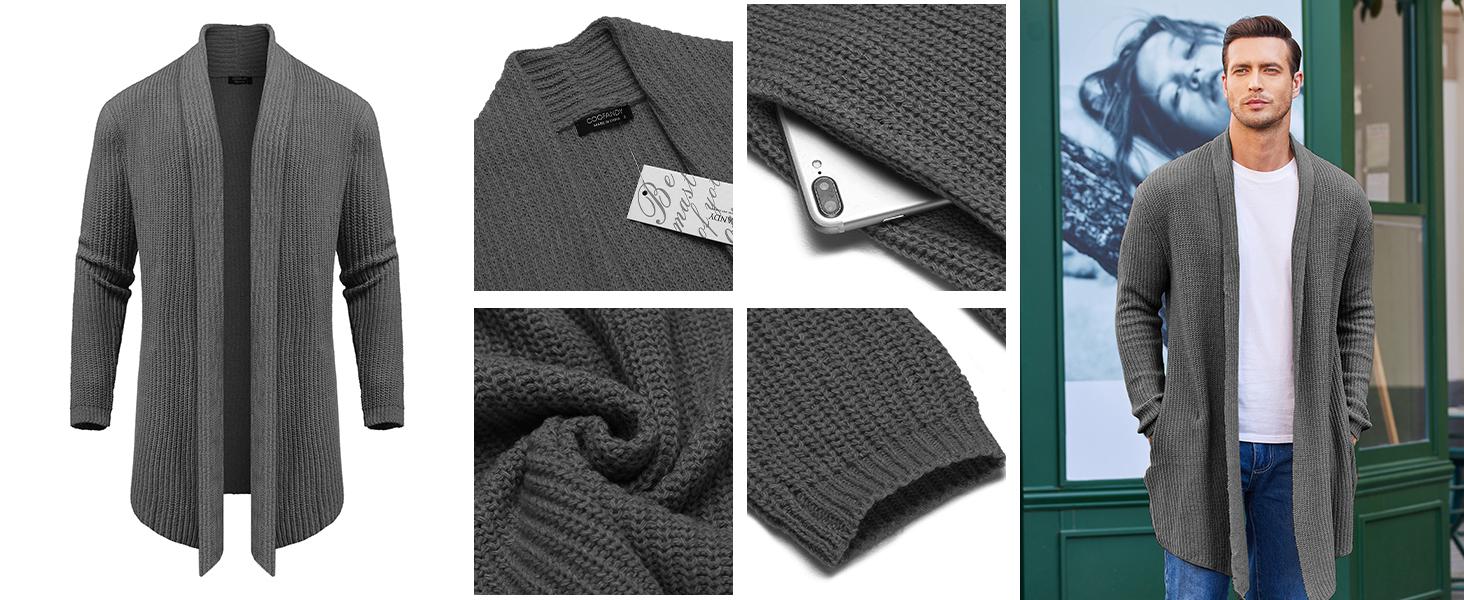 COOFANDY Men's Shawl Collar Long Cardigan Knit Ruffle Fashion Sweater Drape Cape Soft Matching Casual Basic Classic 100% Polyester Dry Clean Only Hand Wash Only Imported Knitwear Knitted COOFANDY Men's Shawl Collar Long Cardigan Knit Ruffle Fashion Sweater Drape Cape Soft Matching Casual Basic Classic 100% Polyester Dry Clean Only Hand Wash Only Imported Knitwear Knitted