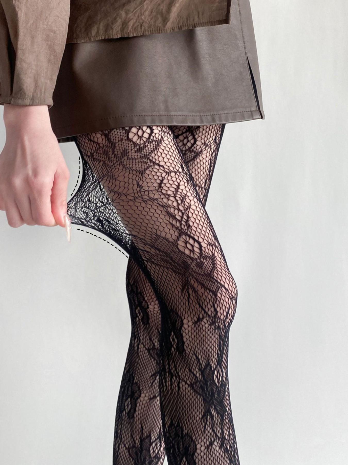 Y2K Floral Lace Fishnet Pantyhose, Vintage Mesh Sheer Stocking, High Elastic Anti-Pick Stocking, Sweet Cool Girl Fashion, All Seasons