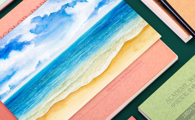 MEEDEN Watercolor Paper Block, Textured Surface Watercolor Paper, Cold Pressed, 20 Sheets (140lb/300gsm) Art Paper for Watercolor Gouache Ink Acrylic and More